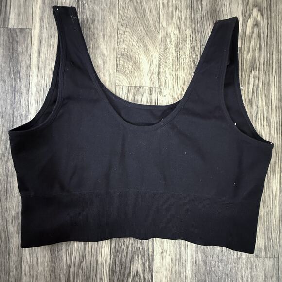 Fruit of the Loom Black Seamless Bra Top XL Style FT1989 Nylon Spandex Scoop - Picture 1 of 5